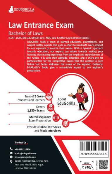 Law Entrance Exam 2024 - Solved 91 Topic-wise Tests For Various National and State Universities/Institutes - CLAT LSAT DU LLB MHCET Law AMU Law