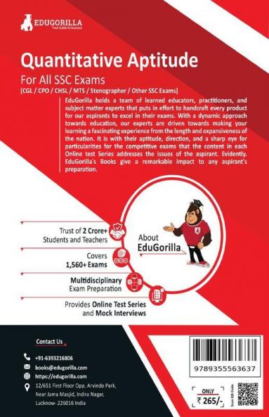 Quantitative Aptitude For SSC Book 2024 (English Edition) - 27 Solved Topic-wise Tests For SSC CGL CPO CHSL MTS Stenographer with Free Access to Online Tests