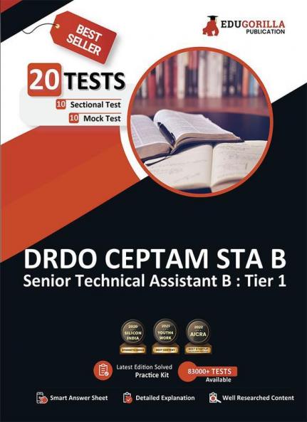DRDO CEPTAM 10 (Senior Technical Assistant) STA B Tier 1 Book 2023 (English Edition) - 10 Mock Tests and 10 Sectional Tests (1400 Solved MCQ) with Free Access to Online Tests