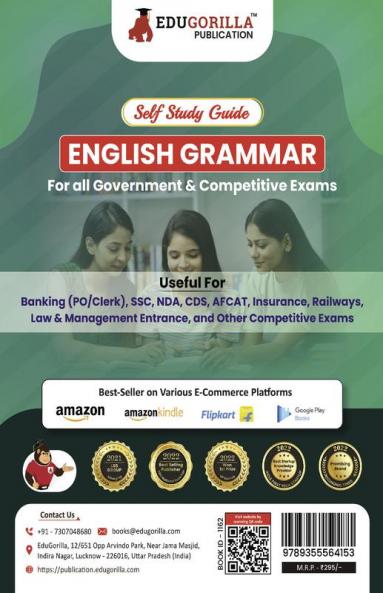 General English For All Government & Competitive Exams Guide Book with Concept & Tricks- 16 Topic-wise Solved Test (1200 Solved Questions) Tests Useful for SSC Banking Railways with Free Access to Online Tests