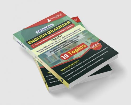 General English For All Government & Competitive Exams Guide Book with Concept & Tricks- 16 Topic-wise Solved Test (1200 Solved Questions) Tests Useful for SSC Banking Railways with Free Access to Online Tests