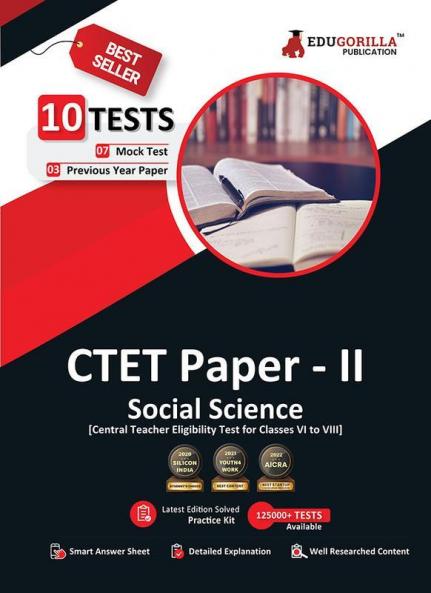 CTET Paper-II : Social Science Book 2023 (English Edition) - 7 Mock Tests and 3 Previous Year Papers (1500 Solved Questions) with Free Access to Online Tests