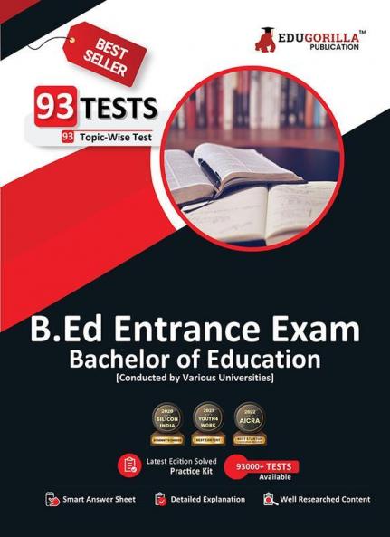 B.Ed Entrance Exam 2024 (English Edition) - 93 Topic-wise Practice Tests Useful for UP B.Ed JEE Bihar B.Ed CET DU B.Ed BHU B.Ed with Free Access to Online Tests