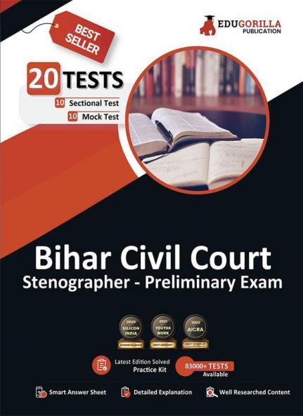 Bihar Civil Court Stenographer Prelims Exam 2023 (English Edition) - 10 Full Length Mock Tests and 10 Sectional Tests (1000 Solved Questions) with Free Access to Online Tests