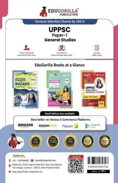 UPPSC Prelims Exam 2024 : General Studies Paper I (English Edition) - 15 Full Length Mock Tests (2250 Solved Questions) with Free Access to Online Tests