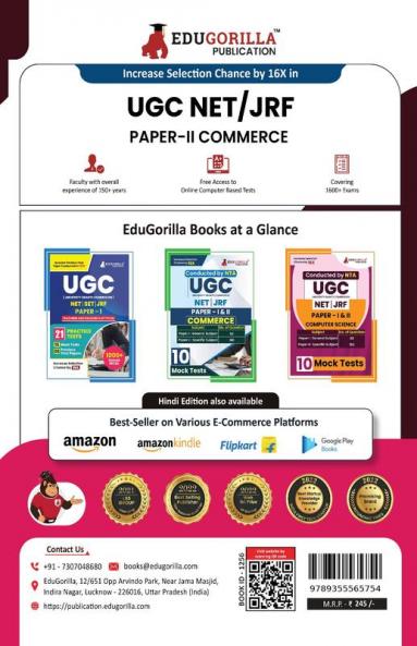 NTA UGC NET/JRF Commerce (Paper II) Exam 2024 (English Edition) - 8 Mock Tests and 5 Previous Year Papers (1300+ Solved Questions) with Free Access to Online Tests
