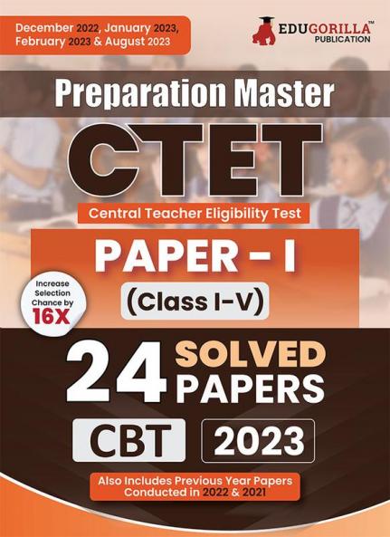 Preparation Master CTET Paper 1 Book 2023 : Primary Teachers Class 1-5 (English Edition) - 24 Solved Papers (Previous Year Papers) with Free Access to Online Tests