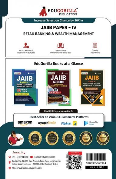 Retail Banking & Wealth Management - JAIIB Exam 2024 (Paper 4) - 15 Full Length Mock Tests (1500 Solved MCQs) with Free Access to Online Tests