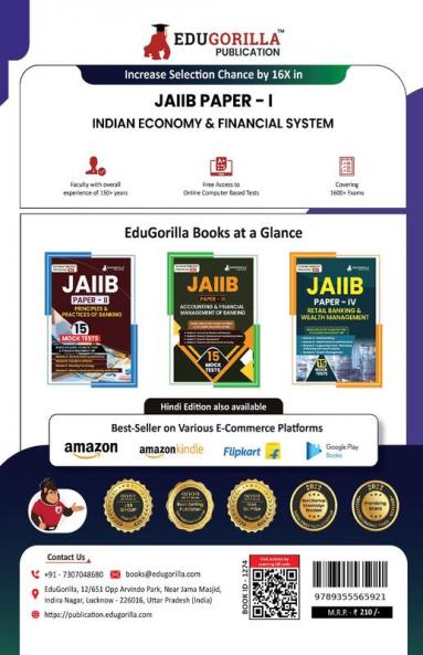 Indian Economy & Indian Financial System - JAIIB Exam 2024 (Paper 1) - 15 Full Length Mock Tests (1500 Solved MCQs) with Free Access to Online Tests