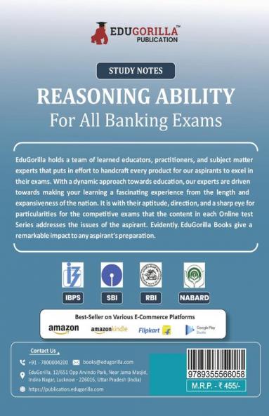 Reasoning Ability Topicwise Notes for All Banking Related Exams | A Complete Preparation Book for All Your Banking Exams with Solved MCQs | IBPS Clerk IBPS PO SBI PO SBI Clerk RBI and Other Banking Exams