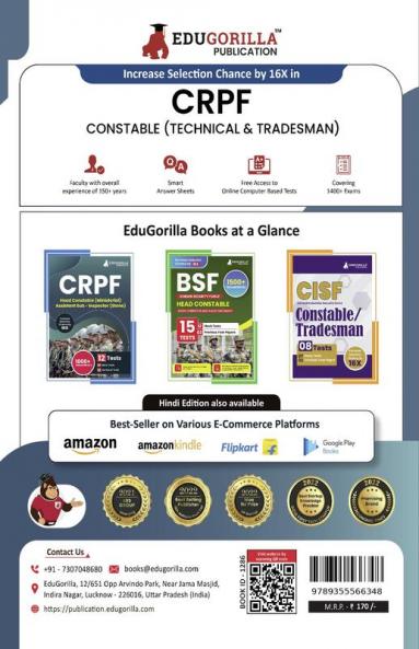 CRPF Constable Technical and Tradesman Exam 2023 (English Edition) - 8 Full Length Mock Tests and 4 Sectional Tests with Free Access to Online Tests