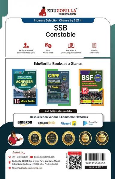 SSB Constable Book 2023 : Sashastra Seema Bal (English Edition) - 15 Full Length Mock Tests with Free Access to Online Tests