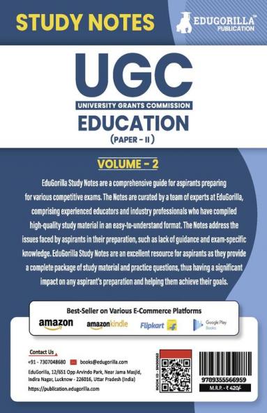 UGC NET Paper II Education (Vol 2) Topic-wise Notes (English Edition) | A Complete Preparation Study Notes with Solved MCQs