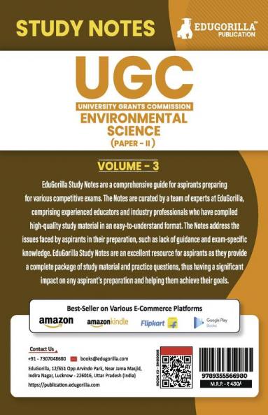 UGC NET Paper II Environmental Science (Vol 3) Topic-wise Notes (English Edition) | A Complete Preparation Study Notes with Solved MCQs