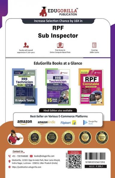 RPF Sub Inspector Recruitment Exam 2024 (English Edition) | Railway Protection Force | 14 Practice Tests (1600+ Solved Questions) with Free Access to Online Tests