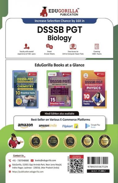 DSSSB PGT Biology Exam Prep Book 2023 (English Edition) : Post Graduate Teacher (Concerned Subject - Section B) - 5 Practice Tests with Free Access To Online Tests
