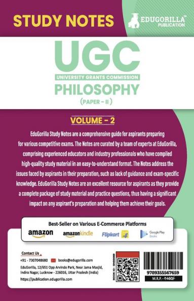 UGC NET Paper II Philosophy (Vol 2) Topic-wise Notes (English Edition) | A Complete Preparation Study Notes with Solved MCQs