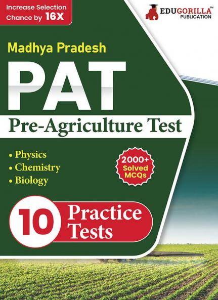 MP PAT : Pre Agriculture Test PCB Book (English Edition) 2023 | Physics Chemistry and Biology | 10 Full Practice Tests with Free Access To Online Tests