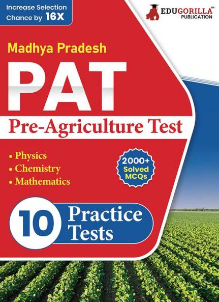 MP PAT : Pre Agriculture Test PCM Book (English Edition) 2023 | Physics Chemistry and Mathematics | 10 Full Practice Tests with Free Access To Online Tests