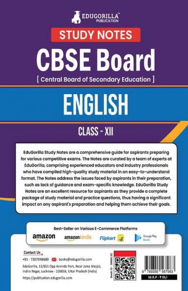 CBSE (Central Board of Secondary Education) Class XII Science - English Topic-wise Notes | A Complete Preparation Study Notes with Solved MCQs