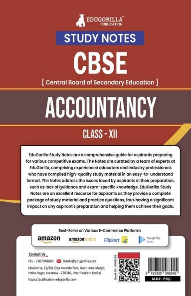 CBSE (Central Board of Secondary Education) Class XII Commerce - Accountancy Topic-wise Notes | A Complete Preparation Study Notes with Solved MCQs