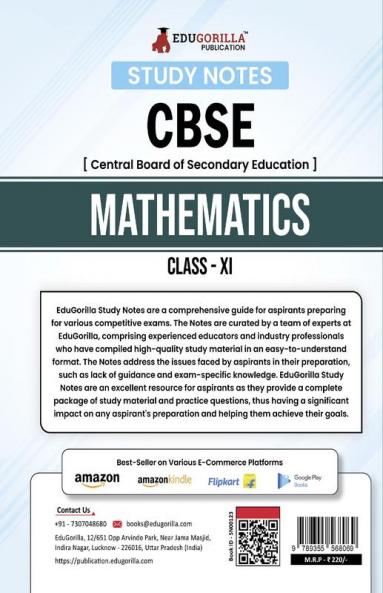 CBSE (Central Board of Secondary Education) Class XI Science - Mathematics Topic-wise Notes | A Complete Preparation Study Notes with Solved MCQs