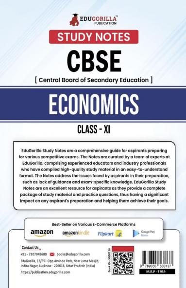 CBSE (Central Board of Secondary Education) Class XI Commerce - Economics Topic-wise Notes | A Complete Preparation Study Notes with Solved MCQs