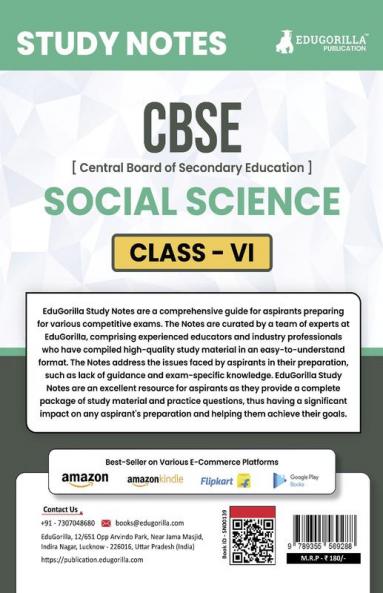 CBSE (Central Board of Secondary Education) Class VI - Social Science Topic-wise Notes | A Complete Preparation Study Notes with Solved MCQs