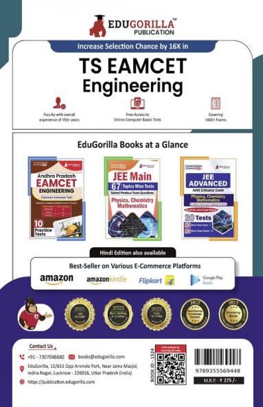 TS EAMCET 2024 : Engineering Exam (English Edition) | Telangana State Engineering Agricultural and Medical Common Entrance Test | 10 Practice Tests (1600 Solved MCQs) | Free Access To Online Tests