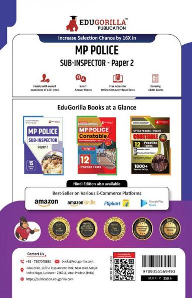 MP Police Sub Inspector (Paper-II) Recruitment Exam Book 2023 (English Edition) - 10 Practice Tests (2000 Solved MCQs) with Free Access to Online Tests