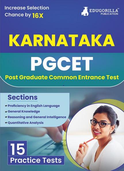 Karnataka PGCET 2024 - Post Graduate Common Entrance Test Prep Book | 15 Practice Mock Tests (1500+ Solved MCQs) with Free Access to Online Tests