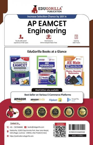 AP EAMCET Engineering Exam Book 2024 (English Edition) | Andhra Pradesh Engineering Agricultural and Medical Common Entrance Test | 10 Practice Tests (1600 Solved MCQs) with Free Access To Online Tests