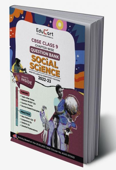 Educart CBSE Class 9 SOCIAL SCIENCE Question Bank Book for 2022-23 (Includes Chapter wise Theory & Practice Questions 2023)
