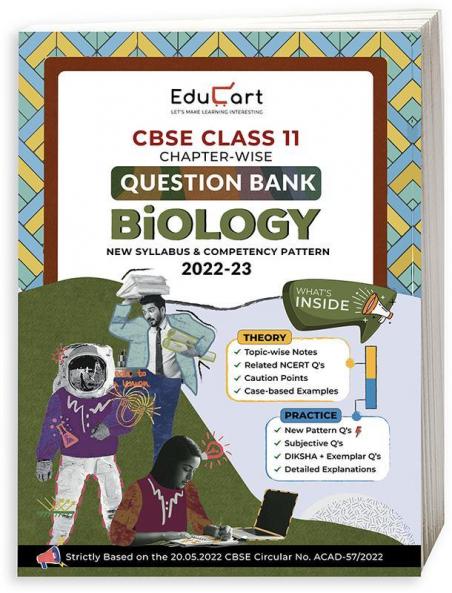 Educart CBSE Class 11 BIOLOGY Question Bank Book for 2022-23 (Includes Chapter wise Theory & Practice Questions 2023)
