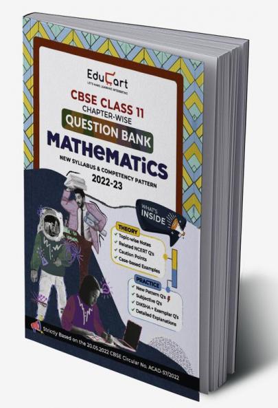 Educart CBSE Class 11 MATHS Question Bank Book for 2022-23 (Includes Chapter wise Theory & Practice Questions 2023)