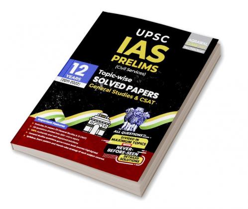 Examcart UPSC IAS Prelims (Civil Services) Topic-wise Solved Papers For 2023 Exam in English
