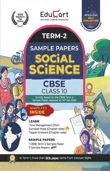 Educart Term 2 Social Science CBSE Class 10 Sample Question Papers (Based on the Term-2 Subjective Sample Paper released on 14 Jan 2022)