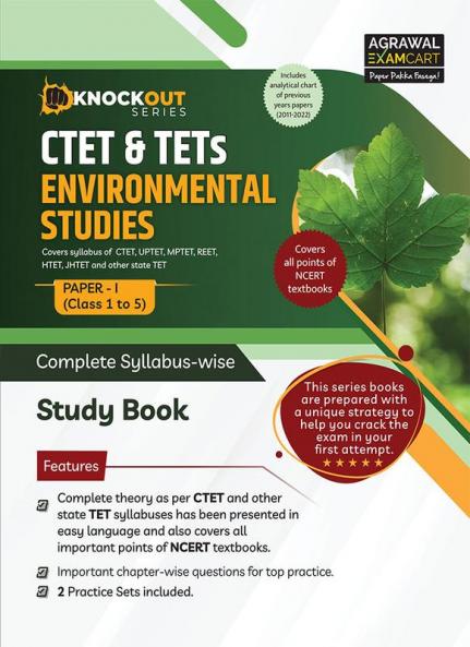Examcart CTET Paper 1 EVS ( Environment Studies) And Pedagogy Text Book for 2023 Exams in English