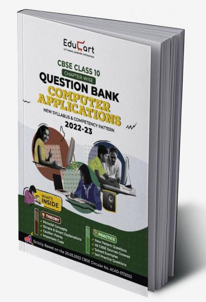Educart CBSE Class 10 COMPUTER Application New Question Bank Book For 2022-23 (Includes Past Years Latest Syllabus and Pattern)