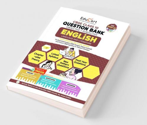 Educart CBSE Class 10 English Question Bank On New Pattern 2022-23
