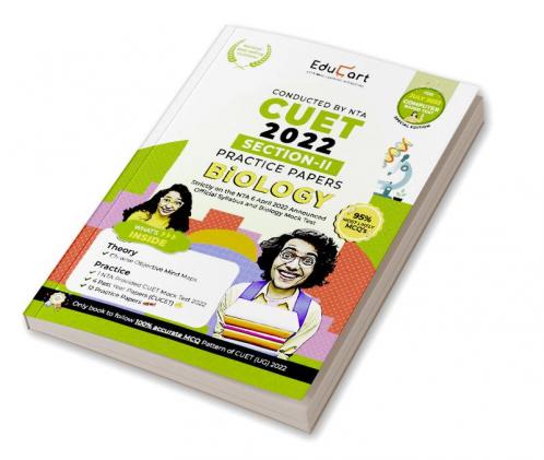 Educart NTA CUET Biology Section II Practice Papers Book for July 2022 Exam (Strictly based on the Latest Official CUET-UG Mock Test 2022)