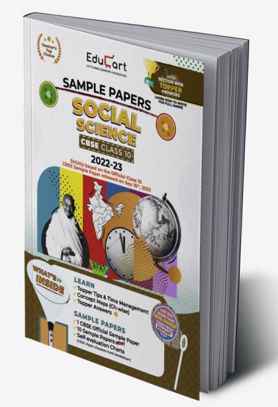 Educart CBSE Class 10 SOCIAL SCIENCE Sample Papers 2023 (With Exclusive Topper Answers and Marks breakdown 2022-23)