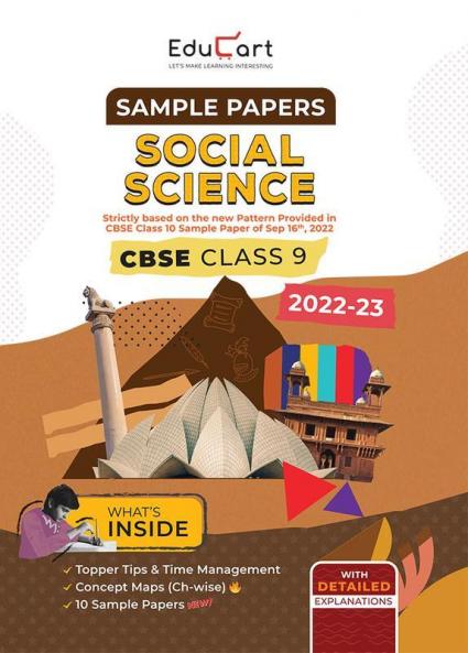 Educart CBSE Class 9 SOCIAL SCIENCE Sample Papers 2022-23 (With Detailed Explanation Topper Tips & Time Management for 2023 Exams)