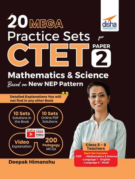 20 MEGA Practice Sets for CTET Paper 2 Mathematics & Science Based on New NEP Pattern