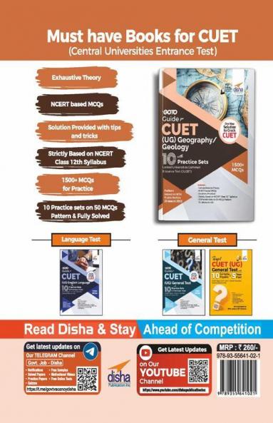 Go To Guide for CUET (UG) Geography/ Geology with 10 Practice Sets; CUCET - Central Universities Common Entrance Test