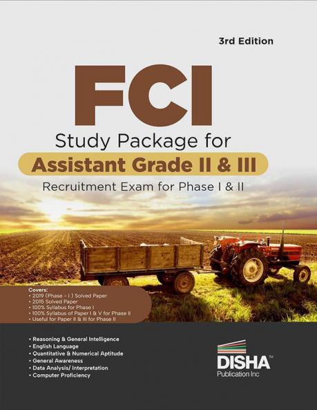 FCI Study Package for Assistant Grade II & III Recruitment Exam for Phase I & II 3rd Edition | Previous Year Solved Paper | Food Corporation of India