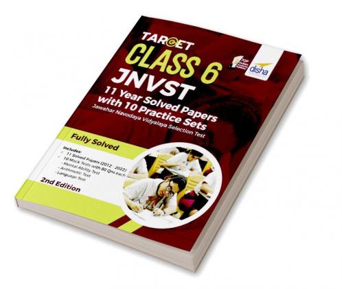Target Class 6 JNVST - 11 Year Solved Papers with 10 Practice Sets - Jawahar Navodaya Vidyalaya Selection Test - 2nd Edition