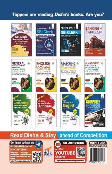 SBI Clerk 10 Year-wise Prelim & Mains Solved Papers (2021 - 09) 3rd Edition