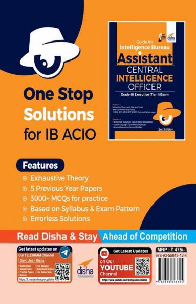 Guide for Intelligence Bureau Assistant Central Intelligence Officer Grade-II/ Executive (Tier-I) Exam 2nd Edition