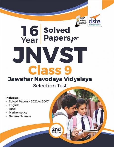 16 Year Solved Papers for JNVST Class 9 Jawahar Navodaya Vidyalaya Selection Test - 2nd Edition